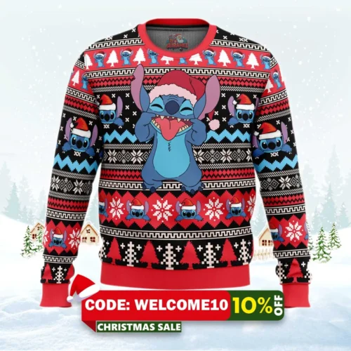 lilo and stitch ugly christmas sweater 1