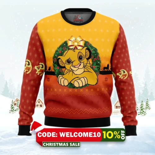 lion king ugly christmas sweater 1