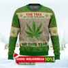 lit this year weed ugly christmas sweater 1