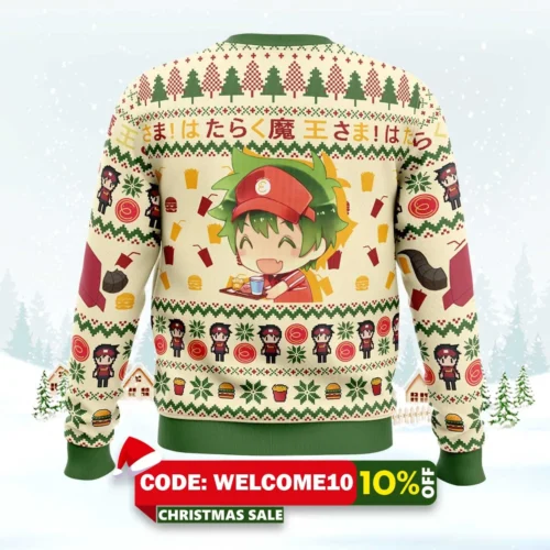 lord of the fries the devil is a part timer ugly christmas sweater 2