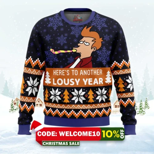 lousy year futurama ugly christmas sweater 1