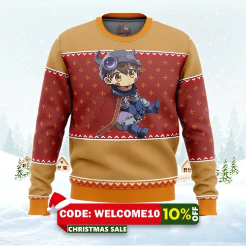 made in abyss reg ugly christmas sweater 1