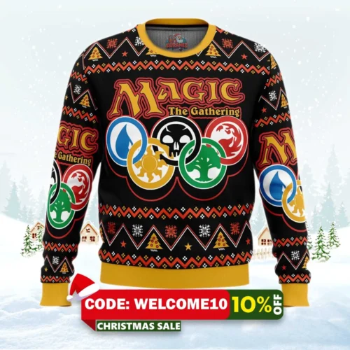 magic arena v1 magic the gathering ugly christmas sweater 1