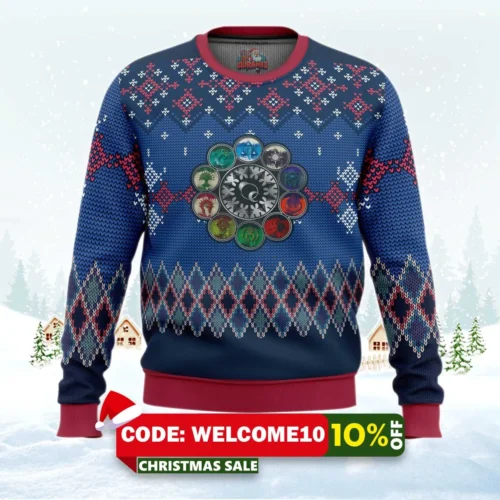 magic the gathering ravnica ugly christmas sweater 1