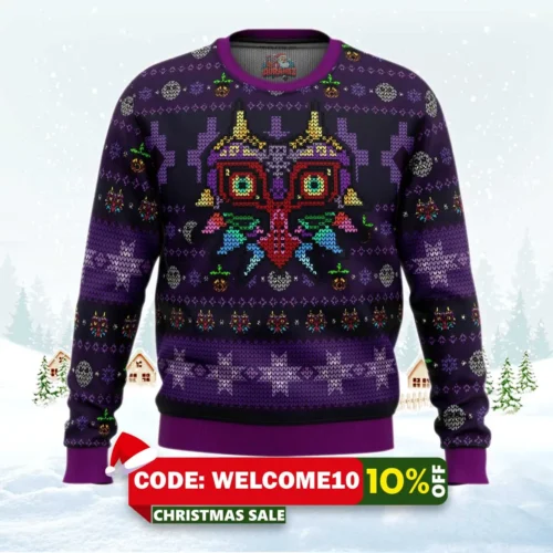 majoras mask ugly christmas sweater 1