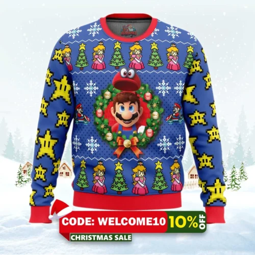 mario kart ugly christmas sweater 1
