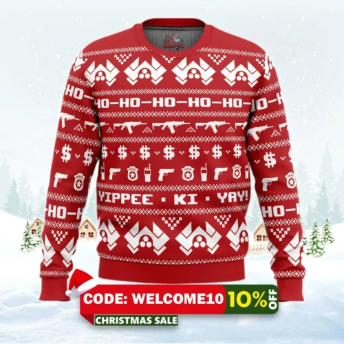 mcclane winter die hard ugly christmas sweater 1