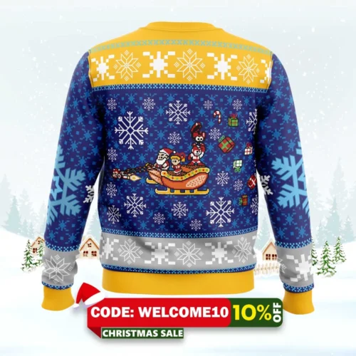 mega merry christmas mega man ugly christmas sweater 2