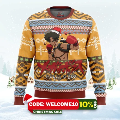 megalo box alt ugly christmas sweater 1