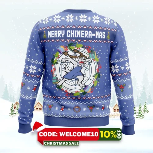 merry chimera mas fullmetal alchemist christmas sweater 2