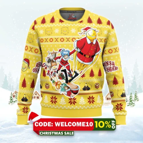 merry christmas assassination classroom ugly christmas sweater 1
