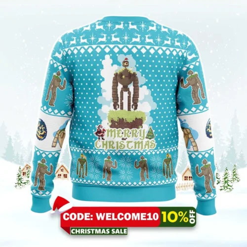 merry christmas castle in the sky ugly christmas sweater 2