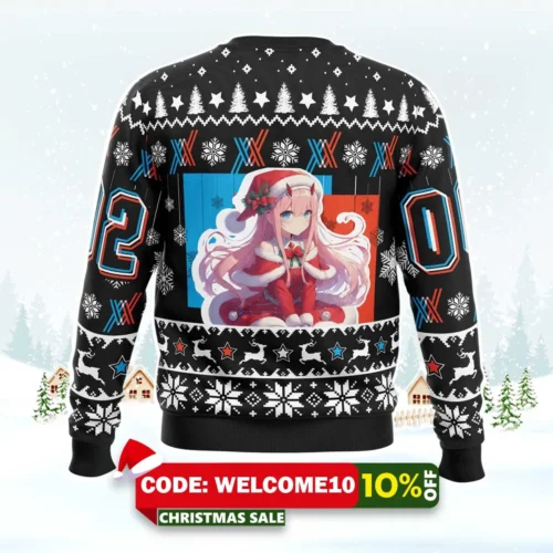merry christmas darling in the franxx ugly christmas sweater 2