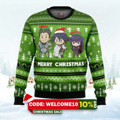merry christmas log horizon ugly christmas sweater 1