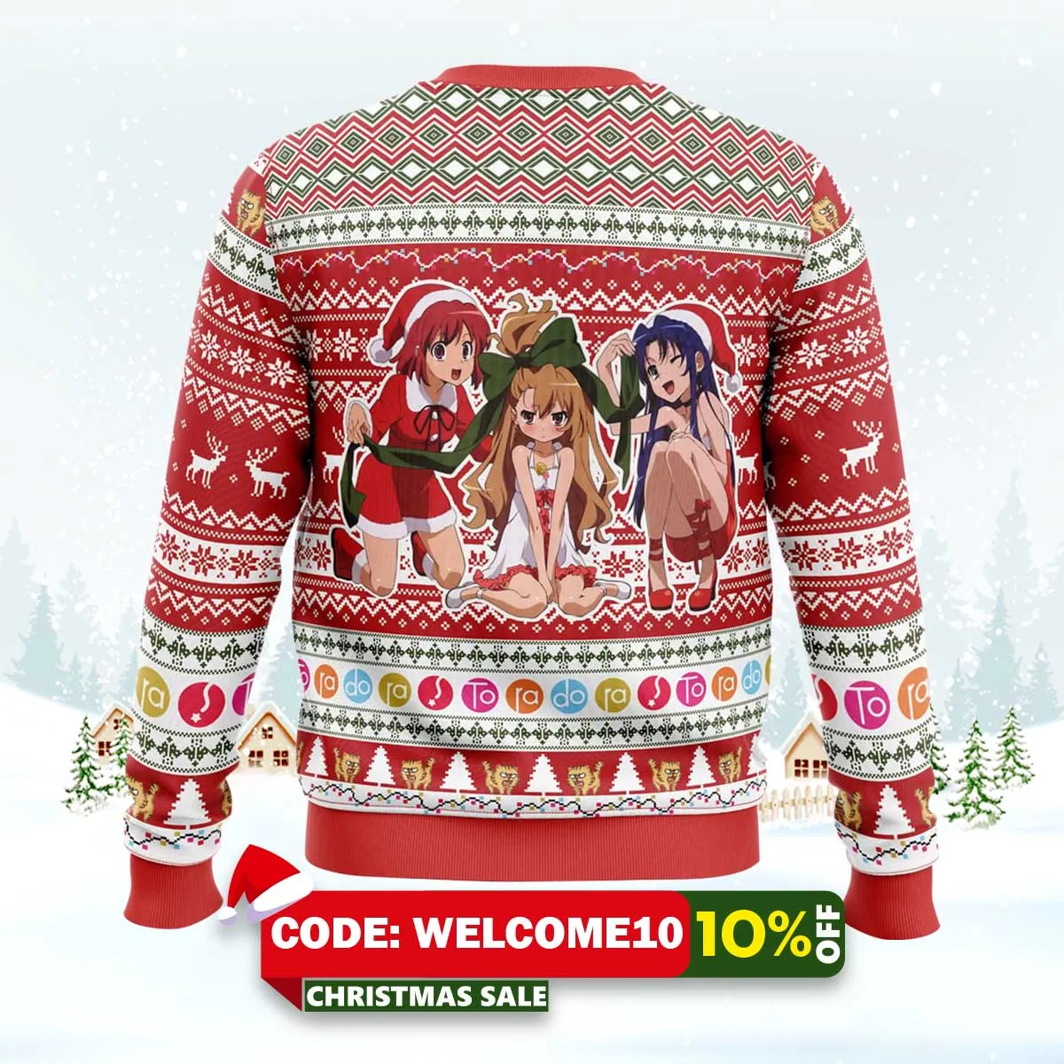 merry christmas toradora! ugly christmas sweater 2 merry christmas toradora! ugly christmas sweater 2