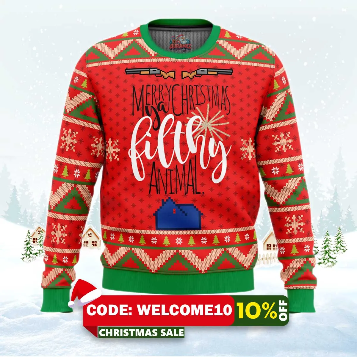 merry christmas ya filthy animal ugly christmas sweater 1 merry christmas ya filthy animal ugly christmas sweater 1