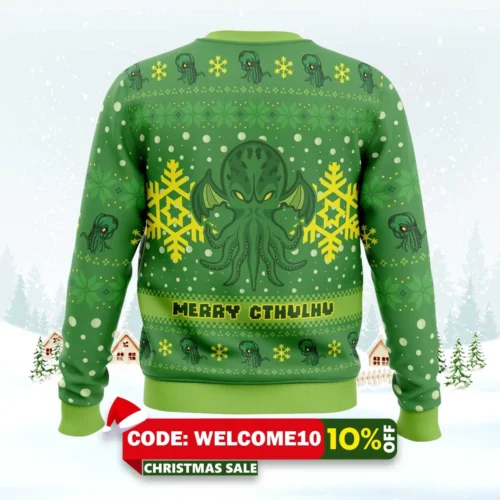 Merry Cthulhu Ugly Christmas Sweater 1 merry cthulhu ugly christmas sweater 2