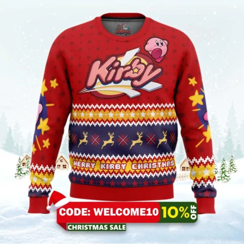 merry kirby christmas kirby ugly christmas sweater 1