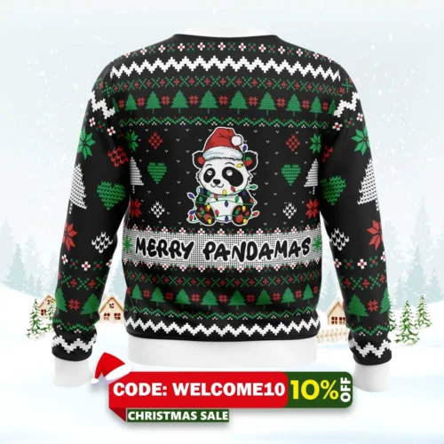 Merry Pandamas Pop Culture Ugly Christmas Sweater 1 merry pandamas pop culture ugly christmas sweater 2