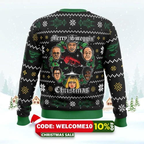 merry smeggin' christmas red dwarf ugly christmas sweater 2