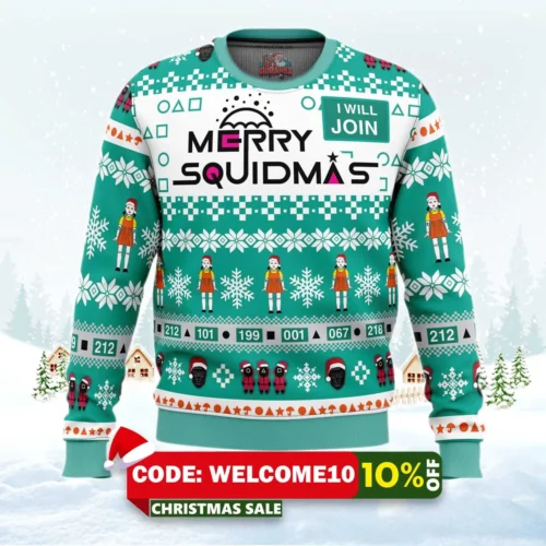 merry squidmas squid game christmas sweater 1