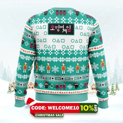 merry squidmas squid game christmas sweater 2
