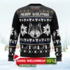 merry wolfmas wolf ugly christmas sweater 1
