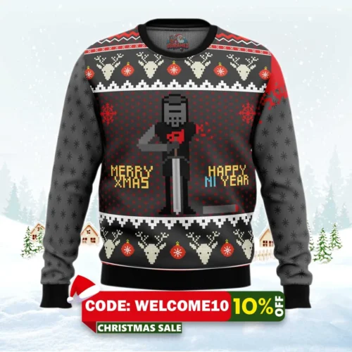 merry xmas and happy ni year monty python ugly christmas sweater 1
