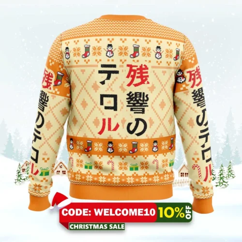 merry xmas to both of you terror in resonance ugly christmas sweater 2