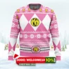 mighty morphin pink ranger power rangers ugly christmas sweater 1