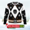 mighty morphin power rangers black ugly christmas sweater 1