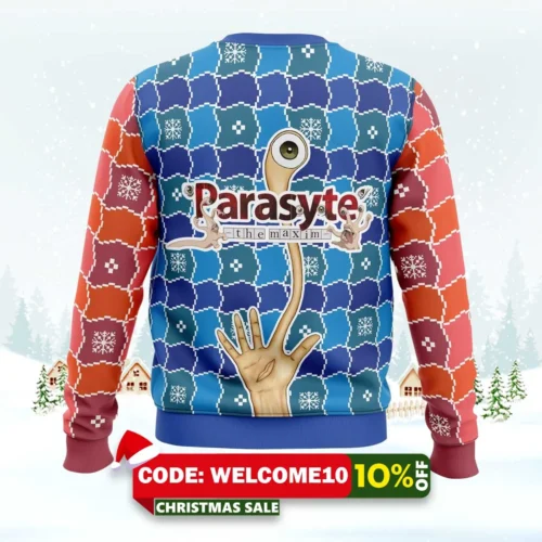 migi parasyte ugly christmas sweater 2