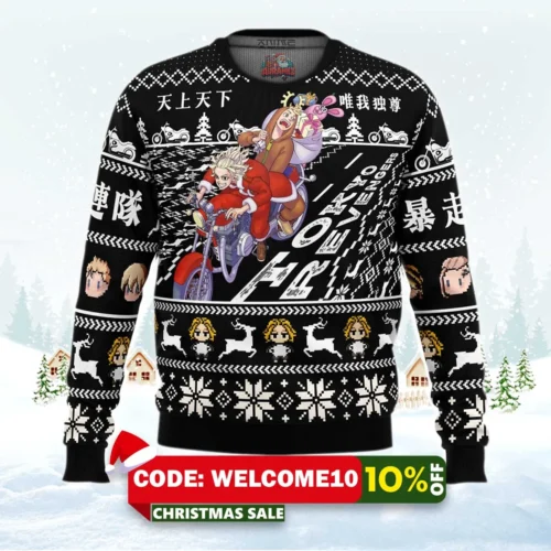 mikey x takemichi tokyo revengers ugly christmas sweater 1