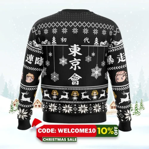 mikey x takemichi tokyo revengers ugly christmas sweater 2
