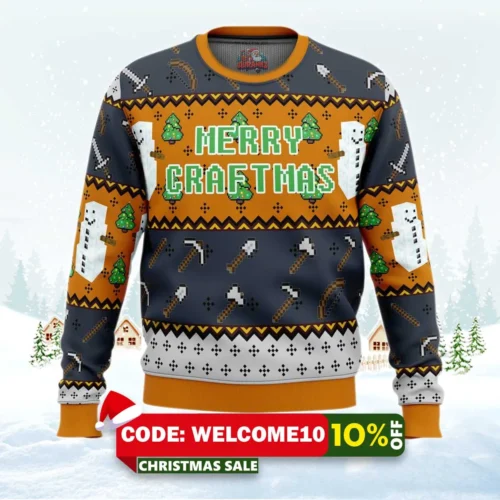 minecraft minecraftmas christmas sweater 1
