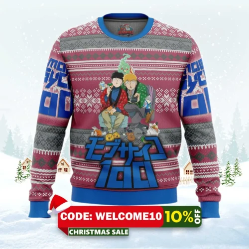 mob psycho 100 alt ugly christmas sweater 1