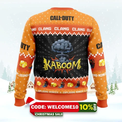 monkey bomb call of duty ugly christmas sweater 2