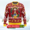 monkey d luffy one piece ugly christmas sweater 1