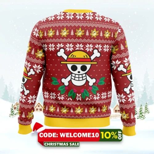 monkey d luffy one piece ugly christmas sweater 2