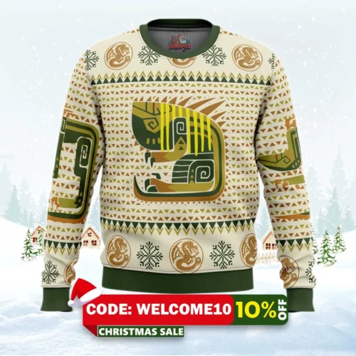 monster hunter ugly christmas sweater 1