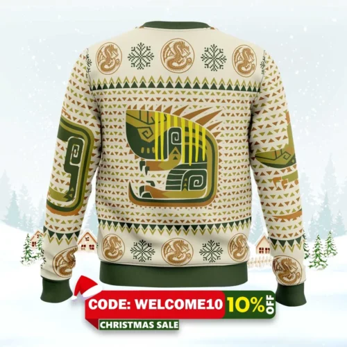 monster hunter ugly christmas sweater 2