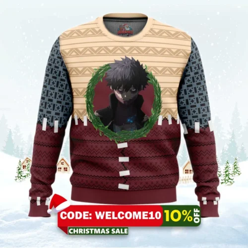 my hero academia dabi ugly christmas sweater 1