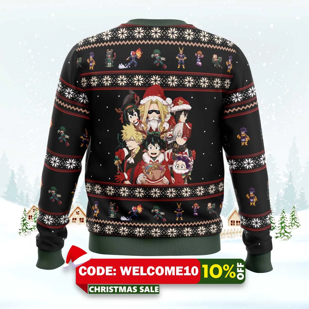 my hero academia holiday sweater 2 my hero academia holiday sweater 2