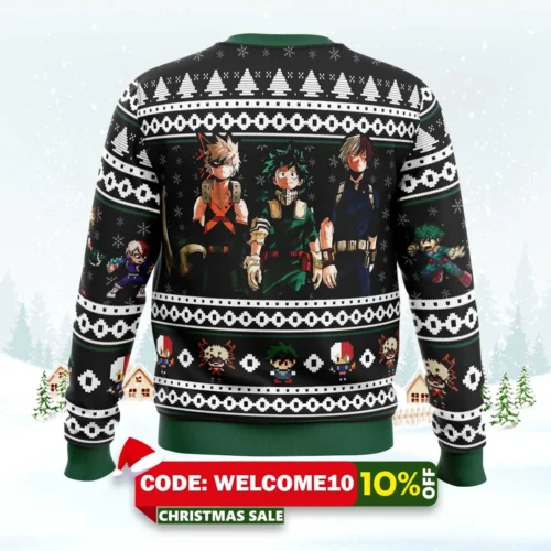 my hero academia top 3 ugly christmas sweater 2