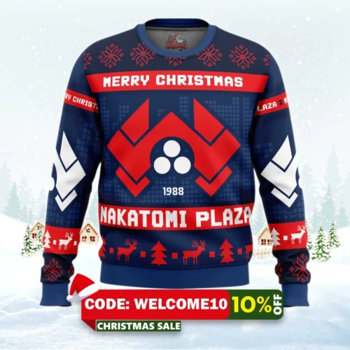 nakatomi plaza die hard ugly christmas sweater 1