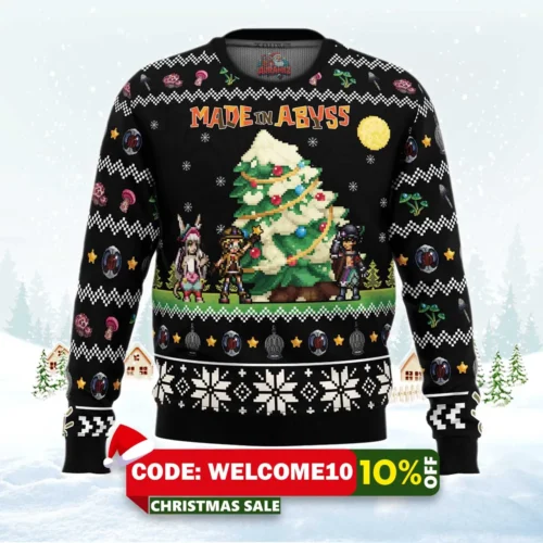 nanachi riko reg christmas made in abyss ugly christmas sweater 1