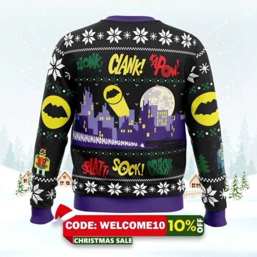 nananana christmas batman dc comics ugly christmas sweater 2