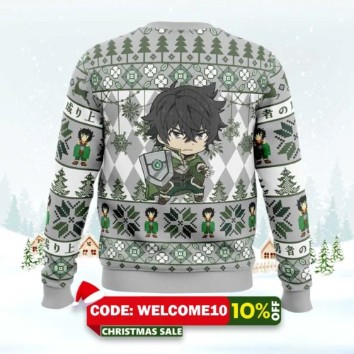 Naofumi Iwatani The Rising Of The Shield Hero Ugly Christmas Sweater 1 naofumi iwatani the rising of the shield hero ugly christmas sweater 2