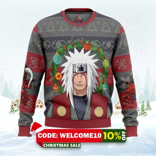 naruto jiraiya ugly christmas sweater 1