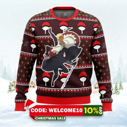 naruto sasuke grown ugly christmas sweater 1
